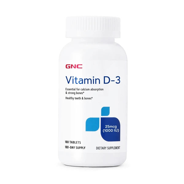GNC Vitamin D-3 1000IU – 180 Tablets OTC Supplement