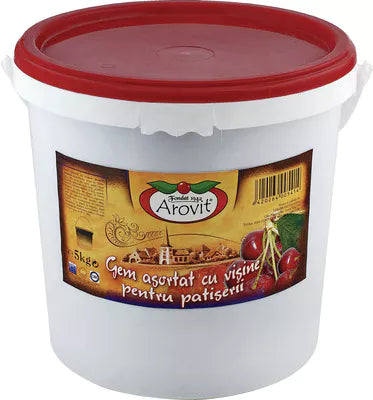 Gem Asortat cu Vișine Arovit 5kg – Ideal pentru Patiserii