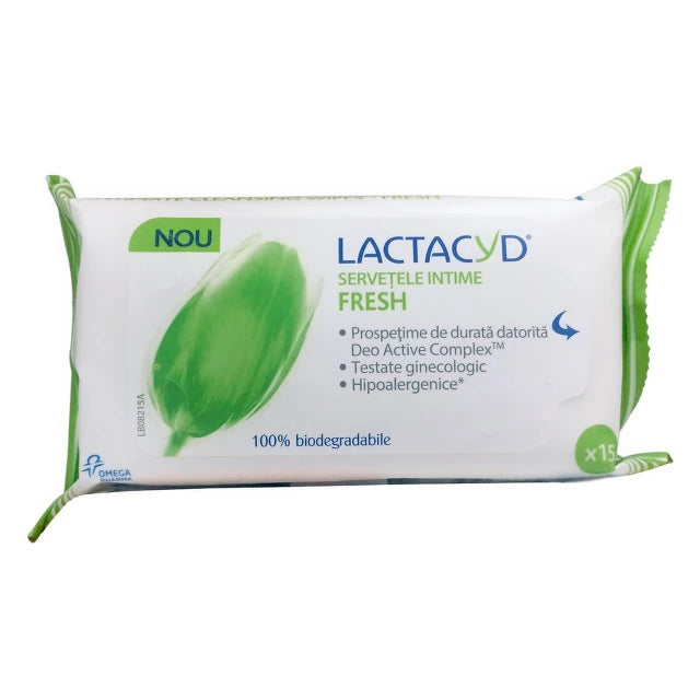 Lactacyd Fresh Intimate Wipes 15 pcs – daily freshness