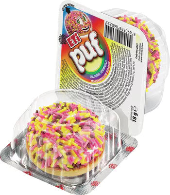 10 x Eti Puf biscuiti cu bezea si granule colorate 18g