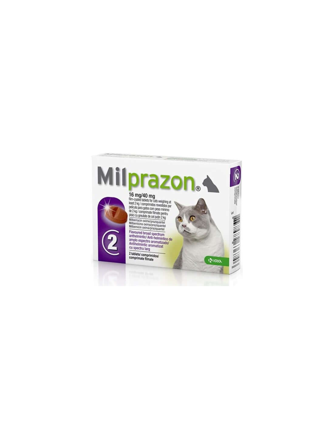 Milprazon 16 mg/40 mg Tablets for Cats | Effective Parasite Treatment - MAYONAL STORE