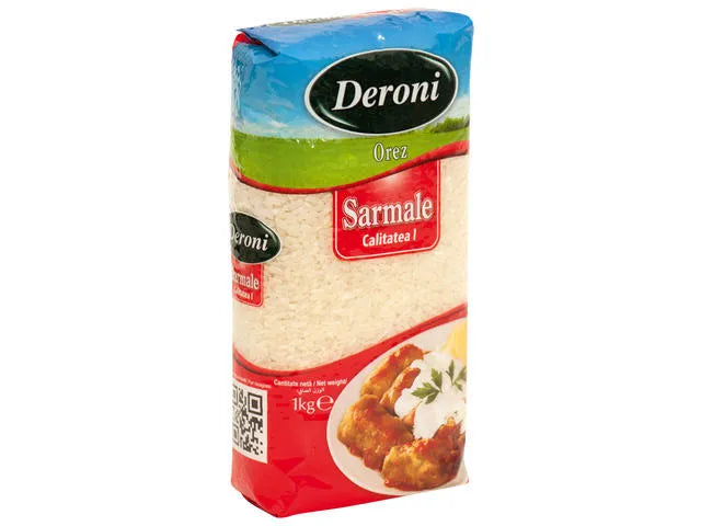 Orez bob rotund Deroni 1 kg – Ideal pentru sarmale