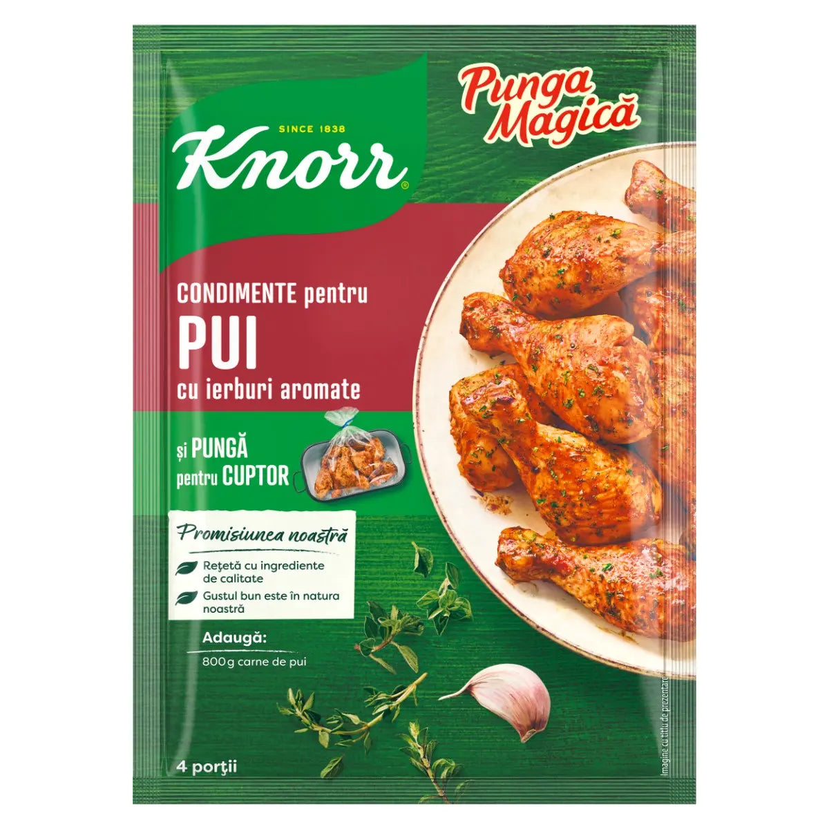 Punga Magică Knorr Friptură Pui cu Ierburi 25g – Livrare Europa