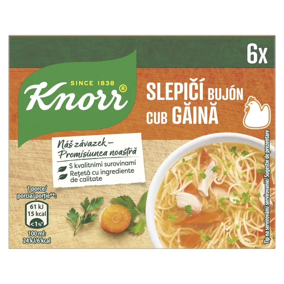 Cub găină Knorr 60g – Gust natural pentru supe și ciorbe