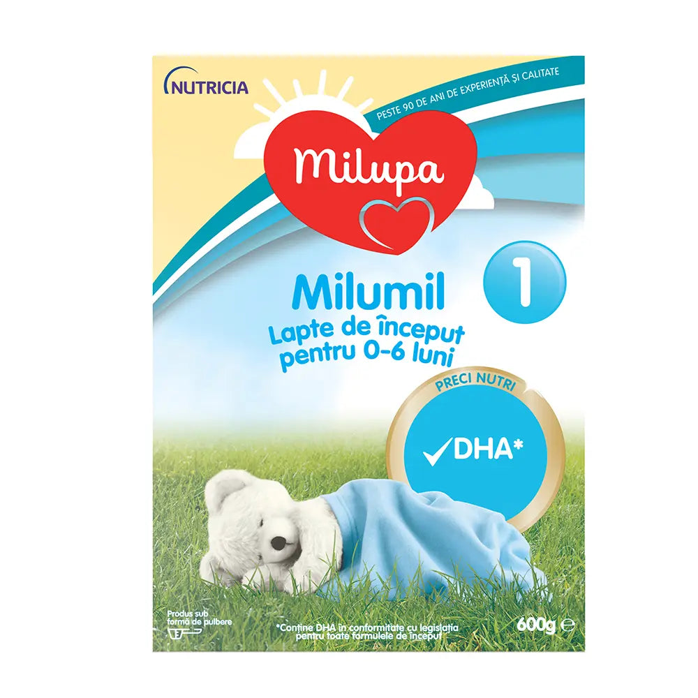 Milupa Milumil 1 – lapte pentru bebeluși 0-6 luni, 600g