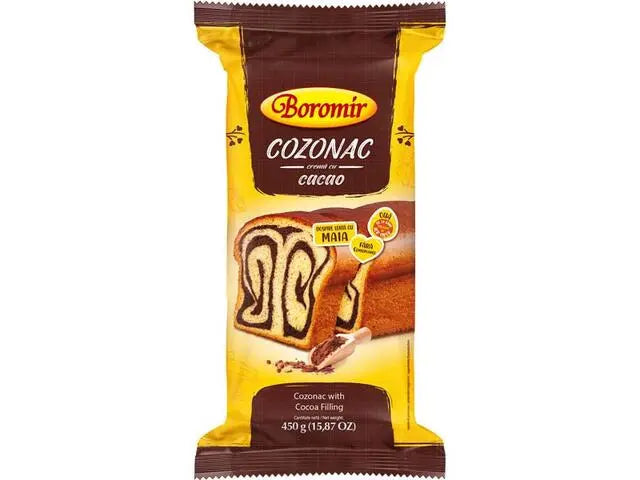 Cozonac Boromir Crema Cacao 450g – Gust delicios