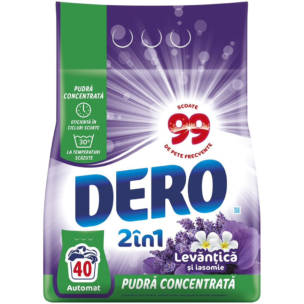 Dero 2in1 Levănțică & Iasomie 3kg – 40 Spălări