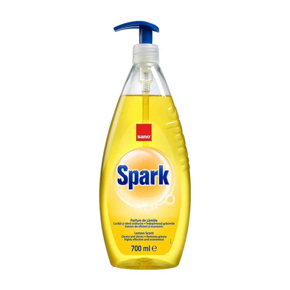 Sano Spark Lămâie 700ml – Detergent vase cu pompiță eficient