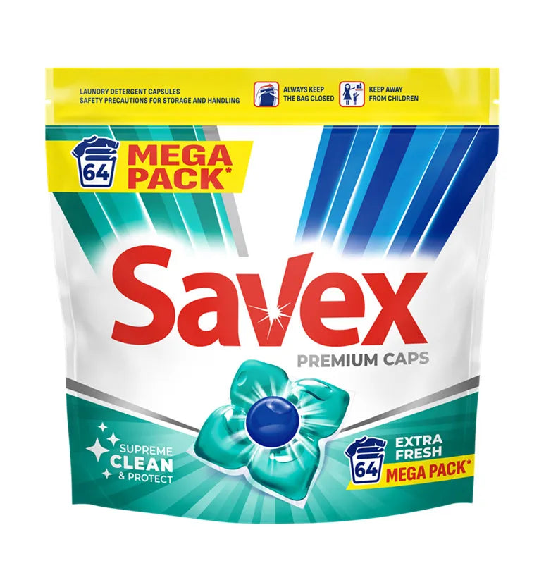 Savex Fresh 64 Capsule – Detergent Rufe în Capsule