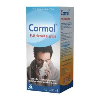 Carmol Flu, 100ml, herbal solution, cold relief, flu relief, Biofarm, immune support, respiratory health, natural remedy, cough suppressant, wellness supplement, herbal medicine