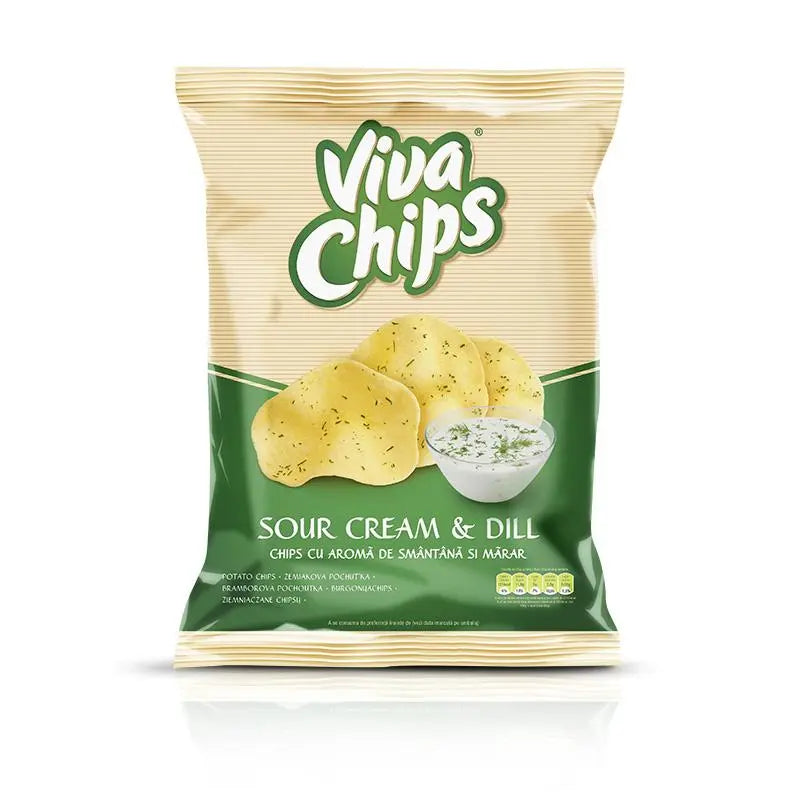 Viva Chips cu Smântână și Mărar 100g – Gust Crocant