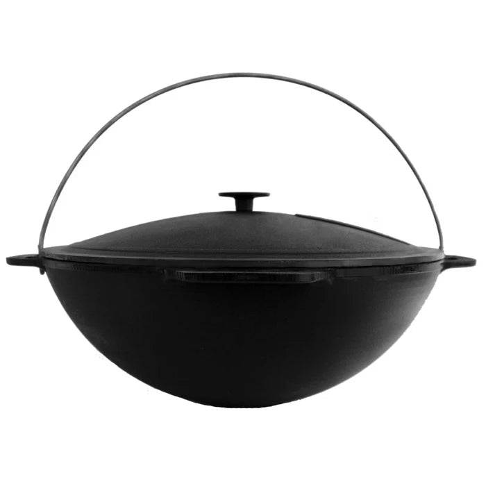 Cast iron cauldron 8L with lid and handle - Brizoll Asiatic