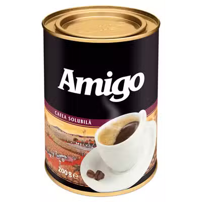 Amigo Cafea Solubilă 200g – Gust Intens și Cremă Densă