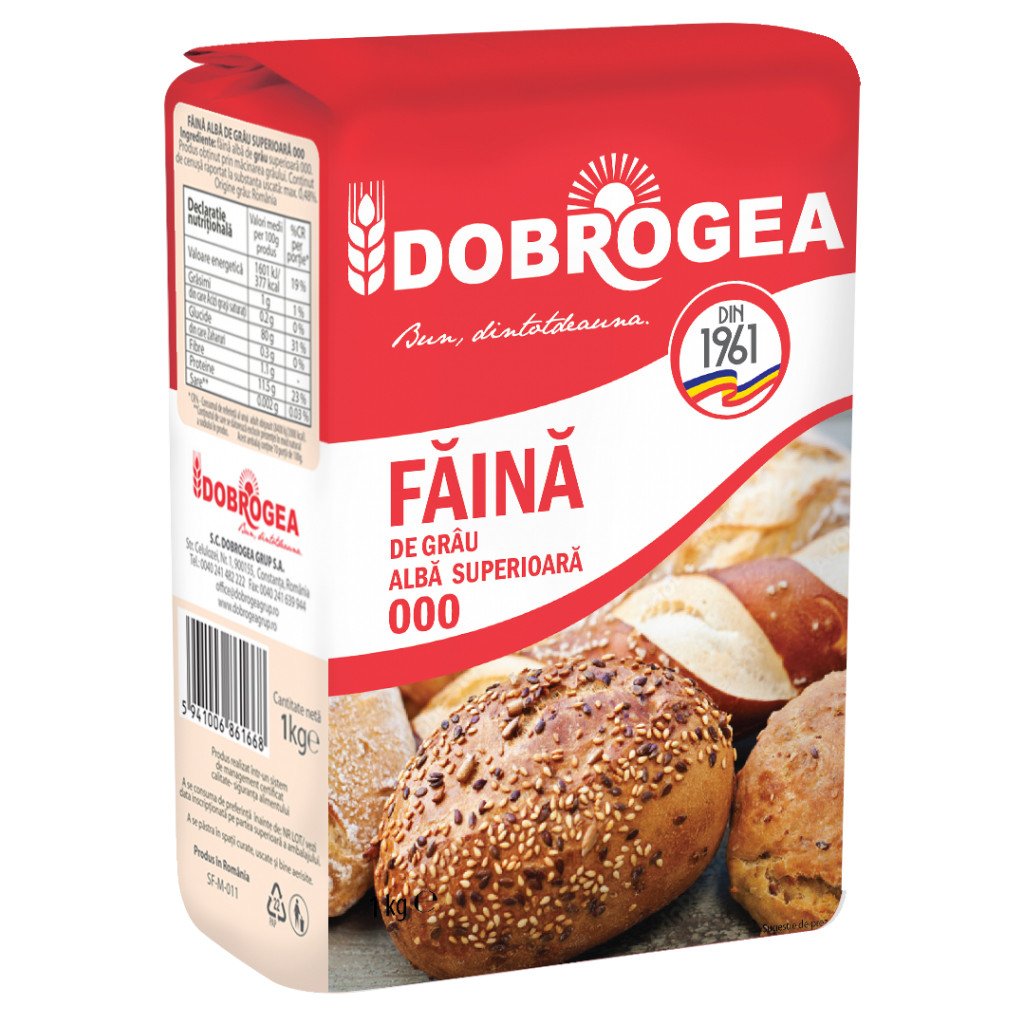 Dobrogea Făină 000 1kg – Calitate Superioară pentru Panificație