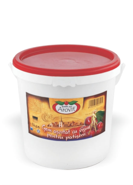 Gem Asortat cu Vișine Arovit 5kg – Ideal pentru Patiserii