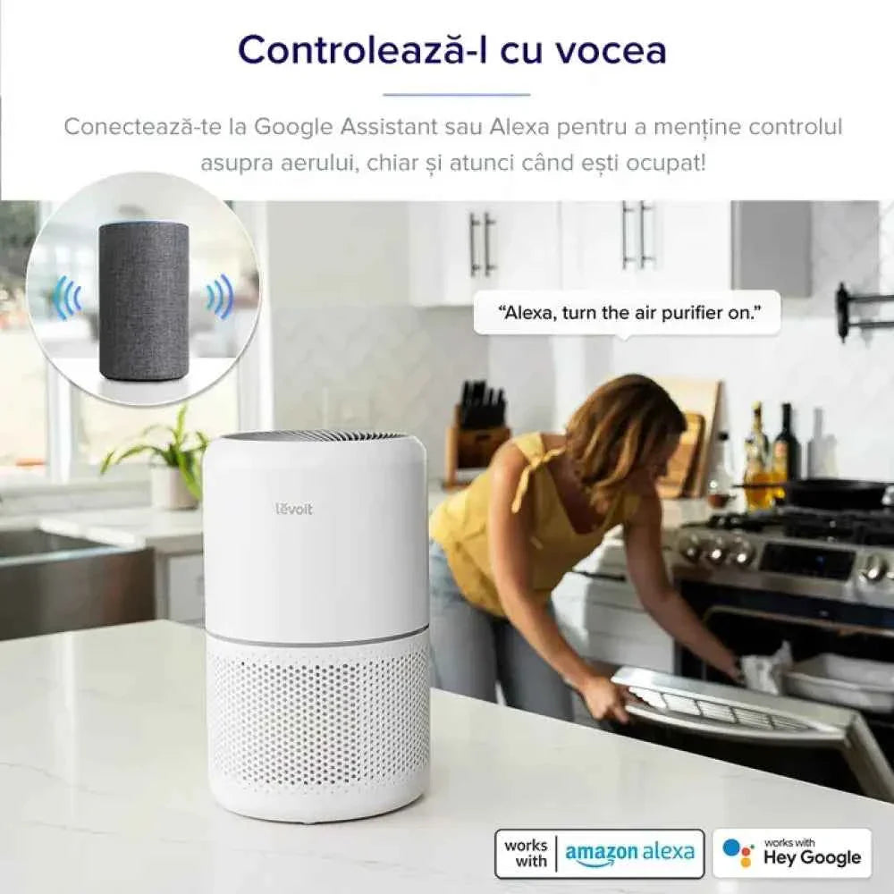 LEVOIT CORE 300S AIR PURIFIER, 195 mc/h, 26 W, 3 in 1 ,HEPA FILTER, WI-FI control, TOUCH SCREEN