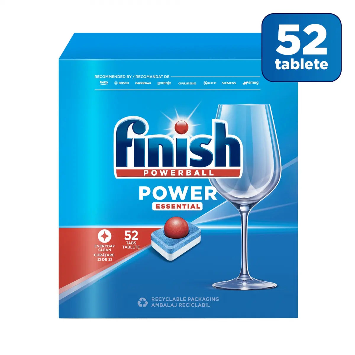 Finish All in One 52 tablete – Detergent mașină vase