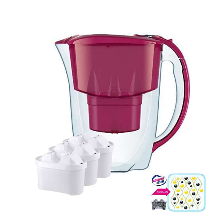 Aquaphor Amethyst Filter Mug – Red with 3 Filters - MAYONAL STORE