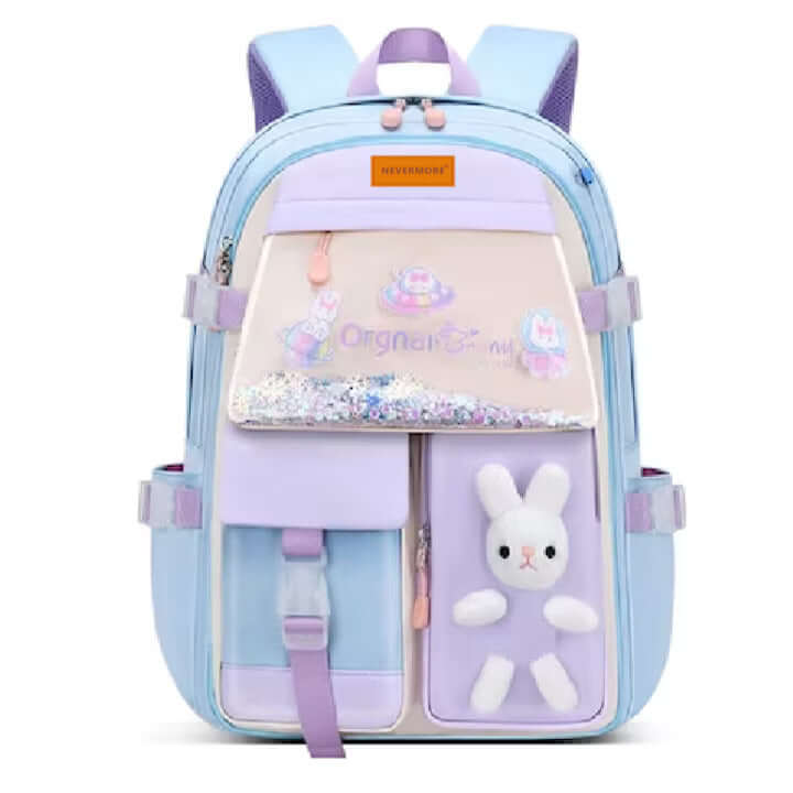 NEVERMORE School Backpack – Bunny Model, Waterproof, 43 x 30 x 14 cm, Pink - MAYONAL STORE