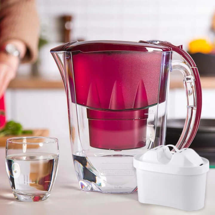 Aquaphor Amethyst Filter Mug – Red with 3 Filters - MAYONAL STORE