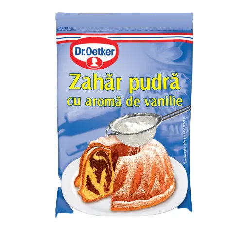 Zahăr pudră cu vanilie Dr. Oetker 80g – Gust delicios
